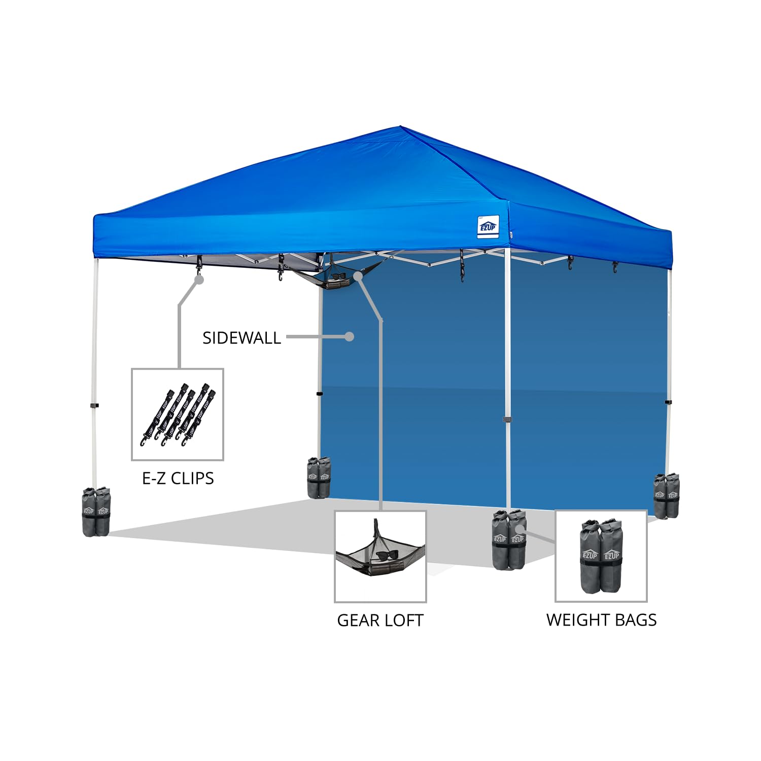 Amazon.com: E-Z UP Envoy Plus 10' x 10' Pop-Up Canopy Tent, Royal